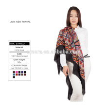 whole sale fashionable new stly pure wool scarf and shawl swr0024 digital printed colour